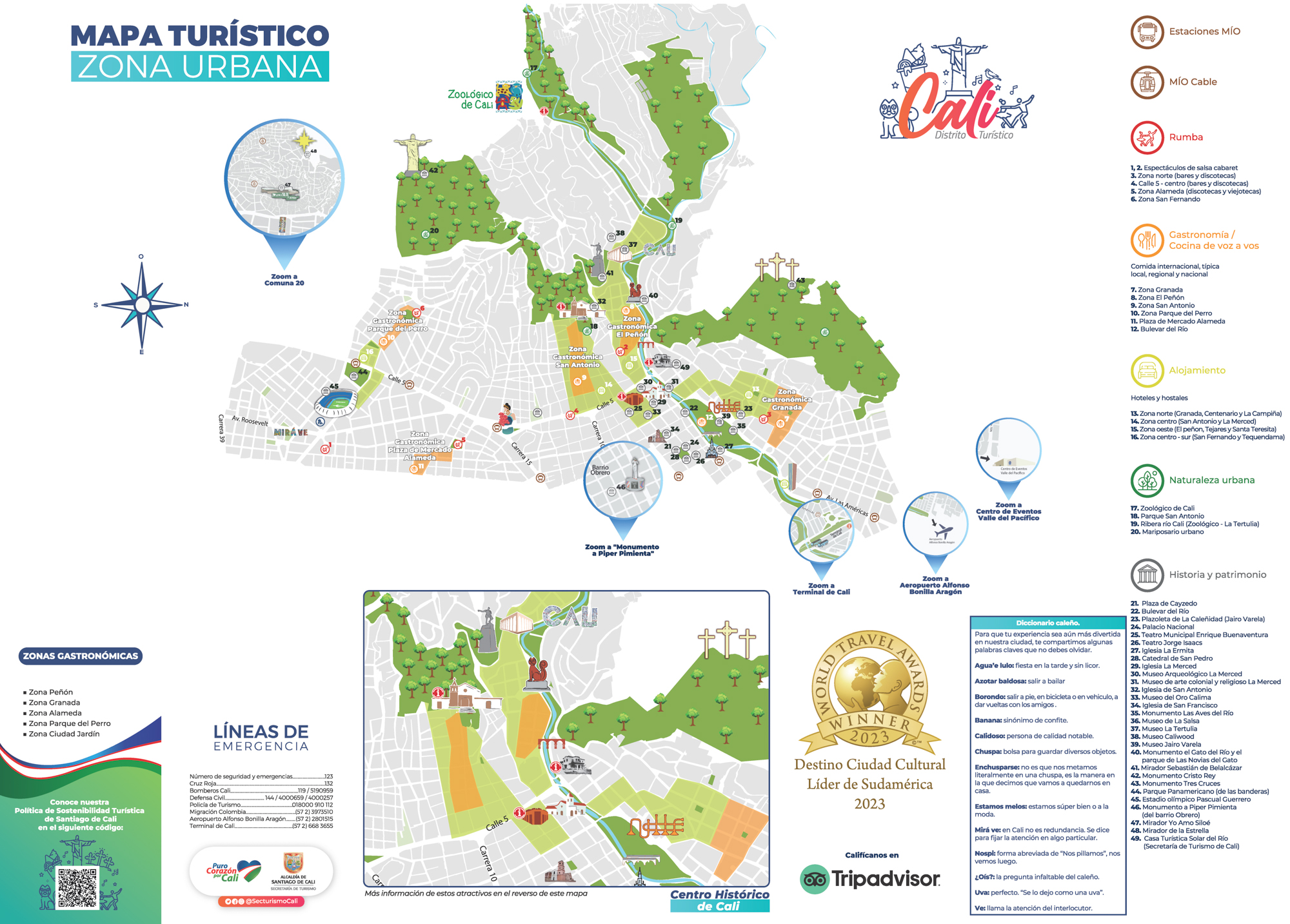 Mapa Tur Stico Zona Urbana Cali Es Donde Debes Estar